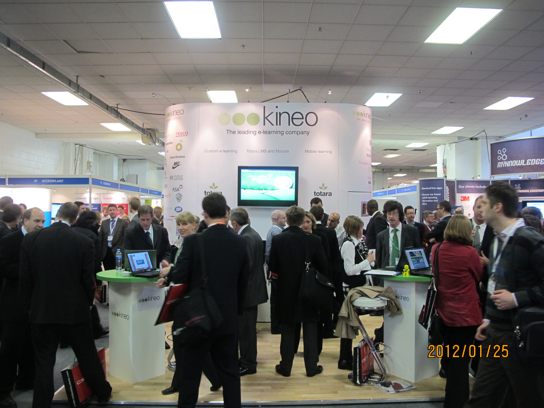Early morning on day 1 and already the Kineo stand is a busy one!